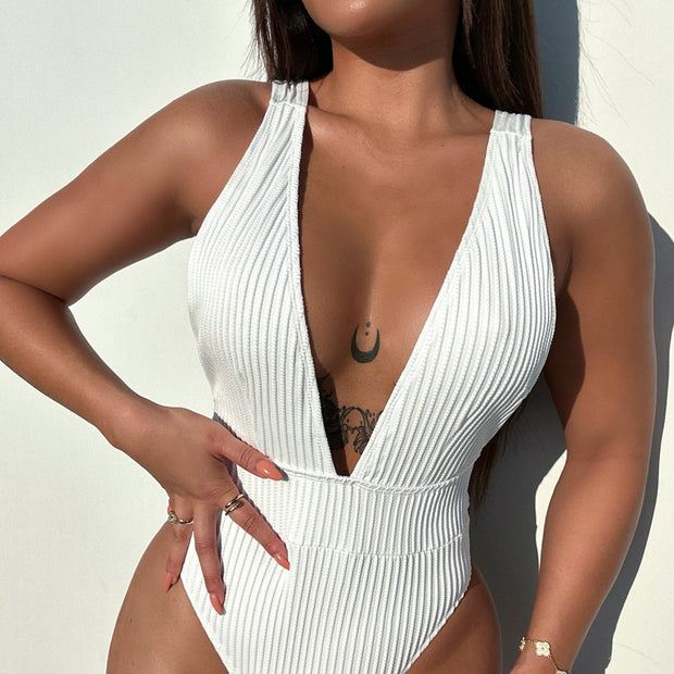 Cute Crinkle One Piece Swimsuit