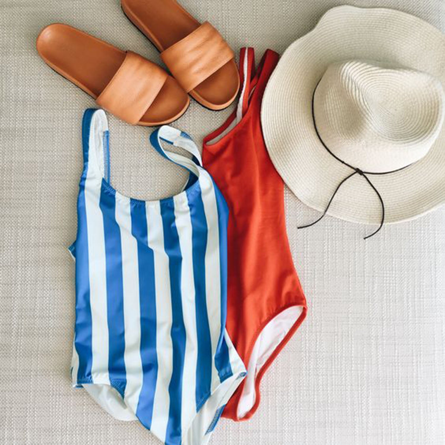 Red white and blue striped one piece hot sale bathing suit