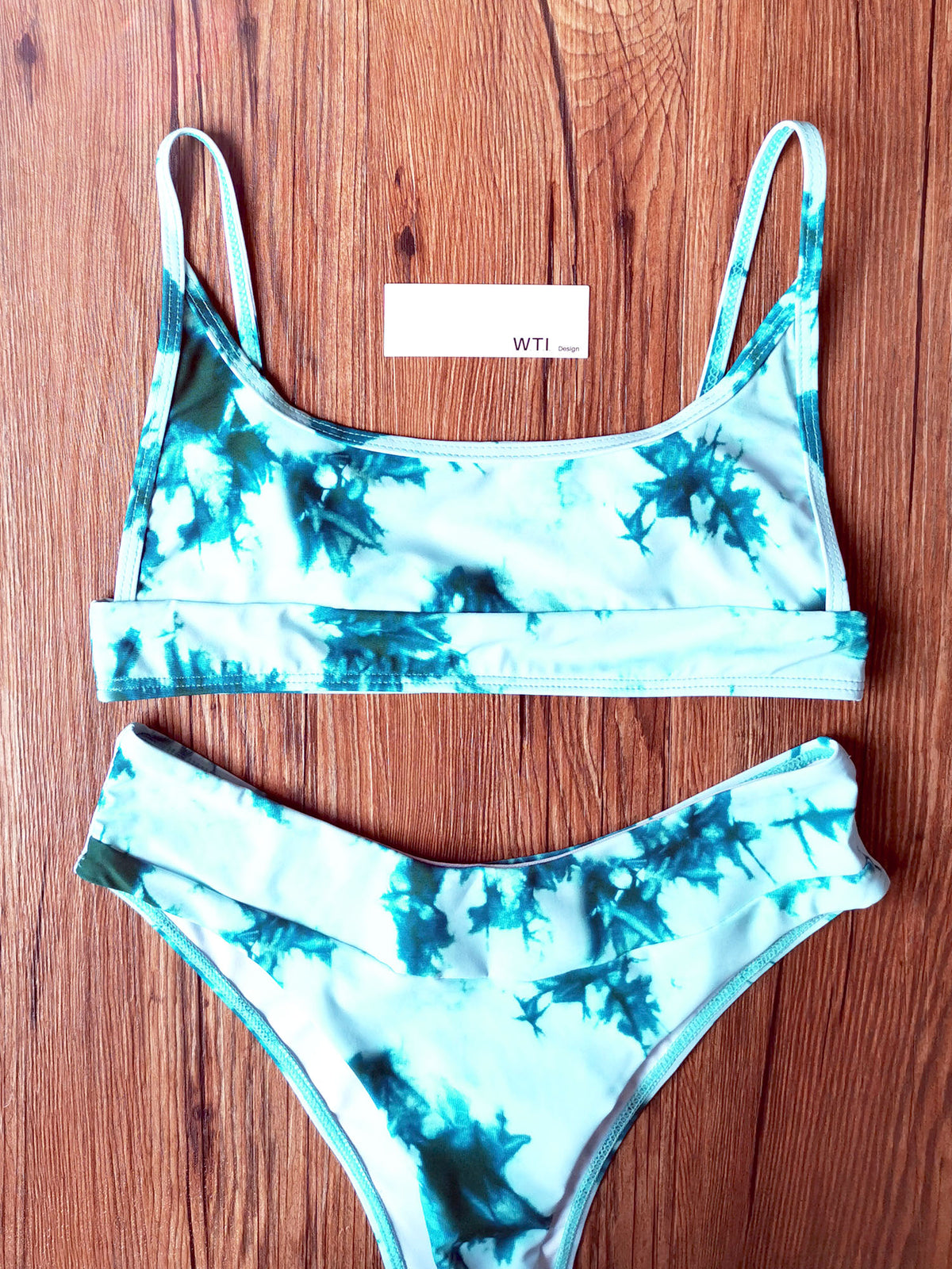 Tie Dye Crop Top Bikini Swimsuit – W.T.I. Design