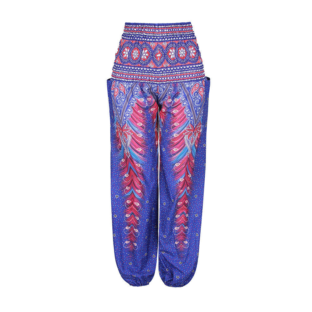 Bohemian Harem Pants Ethnic Wide Leg Bloomers-Purple – W.T.I. Design